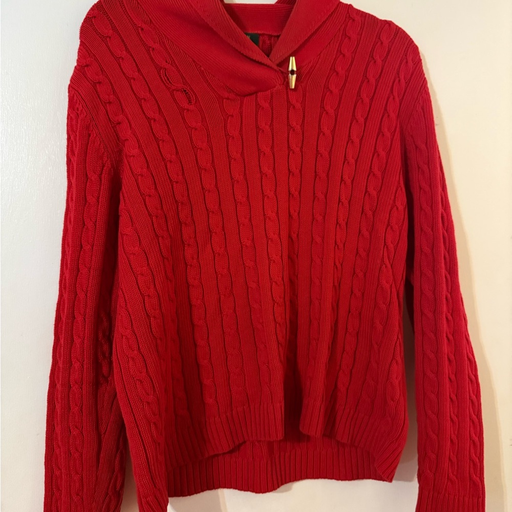 Ralph Lauren Red Cowl Neck‎ Sweater